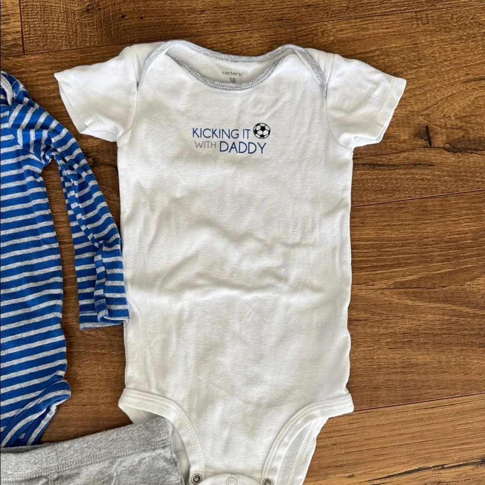 Bundle of 18 month shirt and pants sets, H&M and Carter’s, Paw Patrol / Soccer